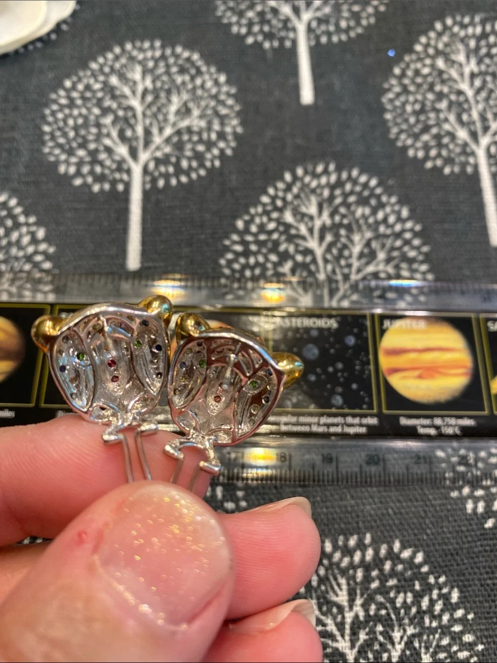 Gems En Vogue! Gold Multi-Color Crystal Leopard Head Stud Earrings - Picture 9 of 11